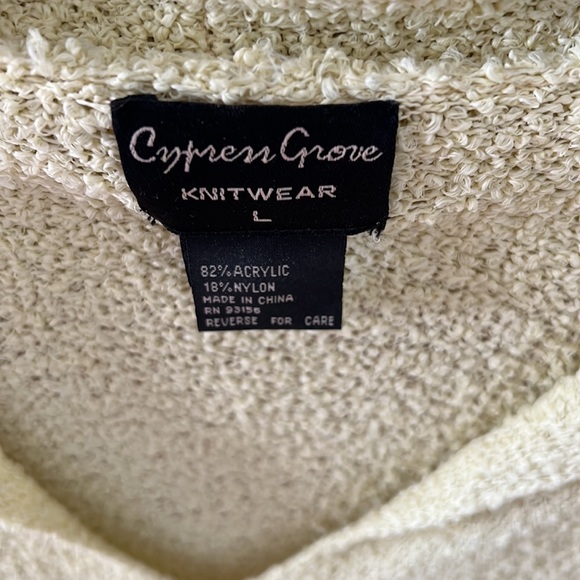 Cypress Grove yellow sweater women’s size L - Picture 2 of 4